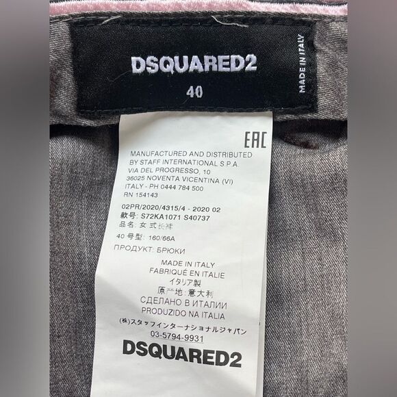 Dsquared2 Women’s trousers in cocoa brown corduroy distressed pants NWT. 40 - Picture 7 of 11